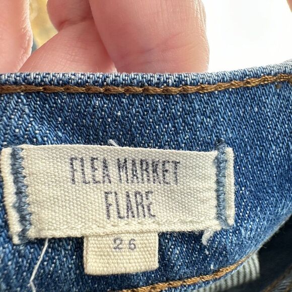 Madewell Flea Market Flare Jeans Womens 29 Blue Denim Stretch High Rise Minimal - Picture 6 of 9